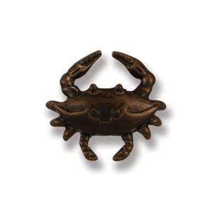 Michael Healy Solid Oiled Bronze Blue Crab Lighted Doorbell Ringer 