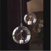 50 *8cm Small Glass Bubble Ball Hanging candle holder wedding 