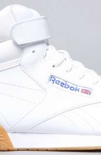 Reebok The Exo Fit Hi Sneaker in White Gum  Karmaloop   Global 