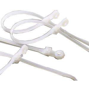 Commercial Electric 8 In. Natural Mounting Cable Ties 50# (100 Pack 