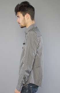 N4E1 The Cerano Buttondown Shirt in Black Grey Check  Karmaloop 