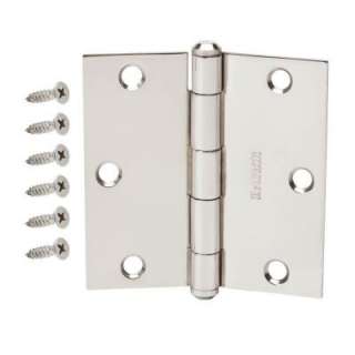 Everbilt 3 1/2 in. Stainless Steel Square Corner Hinge 15530 at The 
