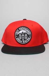 Obey The Urban Renewal Snapback Cap in Red Black  Karmaloop 