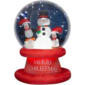 Home Accents Holiday 6 ft. Snow Globe Penguins Airblown 83294X at The 