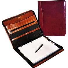 Scully Leather Zip Binder Italian Leather 494Z    