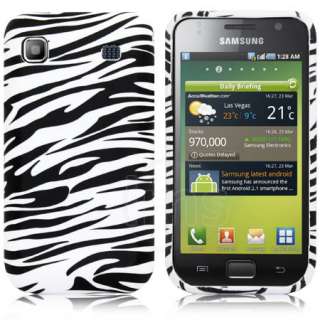 Black Zebra Gel Case Cover For Samsung Galaxy S Plus i9001 + LCD Film 