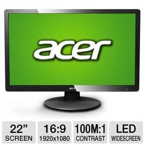 Acer S220HQL 22 Class Widescreen LED Backlit Monitor   1920 x 1080, 16 