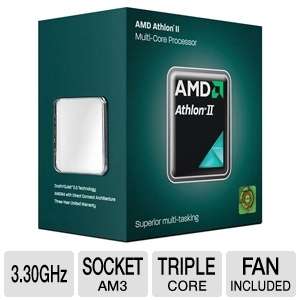 AMD Athlon II X3 455 ADX455WFGMBOX Processor   Triple Core, 3.30GHz, 1 