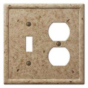   Stone 1 Toggle 1 Duplex Outlet Wall Plate 869NOCE06 