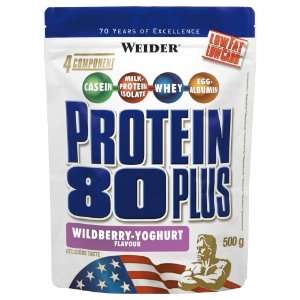 Weider Proteinpulver Protein 80 Plus, Waldfrucht Joghurt, 500 g 