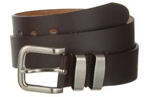 Mens JEAN smooth Leather Belt Wholesale 2105 Brown  