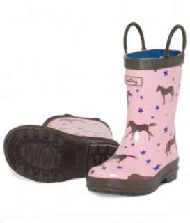 Hatley Starry Night Horses Kids Rain Boots  