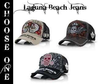 Laguna Beach Jeans Skull Calaveras point dume CAP HAT  