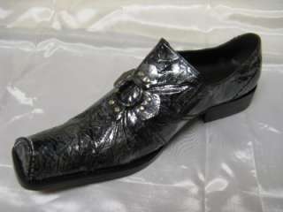 Fiesso New Black Shiny Patent Print Shoes FI 6380  