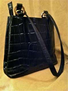   Genuine Leather Bucket Purse Shoulder Handbag Black Bag  