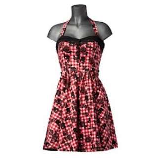 Hell Bunny Kleid AXEL MINI DRESS red gingham  Bekleidung