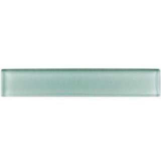 Daltile Glass Reflections 1 in. x 6 in. Whisper Green Glass Liner Wall 