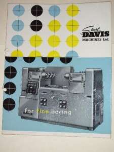Vtg Stuart Davis Machines Catalog~Boring~Tools~England  