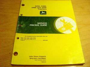 John Deere 5200 5300 5400 5500 Service Pricing Manual  