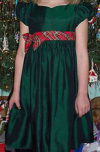   Iridescent Taffeta Green Holiday FANCY Dress Girl Sz 6 LAYERED  