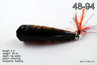 Sunfish Colored Topwater Fishing Lure 4 Bass Trout  