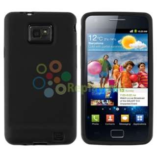 Black Silicone Case Skin for Samsung Galaxy i9100 S2 II+Stylus+Screen 