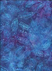 PARADISE BATIK 4513 15 BLUE PURPLE ( LAST 2 YARDS)~Cotton Quilt 