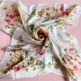   Scarf Large 100% Silk Elegant Shawl Flower Pattern Women Scarves
