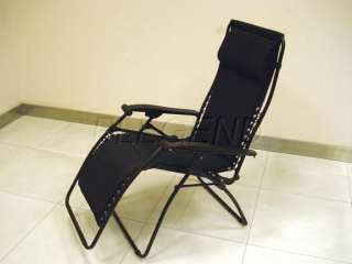 Zero Gravity Recliner Lounge Garden Patio Chair BLACK 2  
