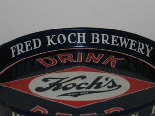 VINTAGE 1940s KOCHS BEER ADVERTISING TRAY OLD SIGN DUNKIRK NY BREWERY 