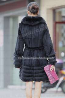 You are bidding on a Rabbit Fur Coat with Fox Collar . Brand NEW 