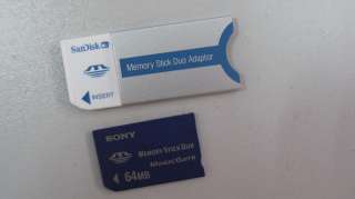 pcs Sony Memory Stick Duo MS card 64MB + adapter  