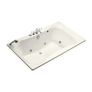 KOHLER Infinity 6 Ft. Soaking Tub With Center Drain in Biscuit K 1368 