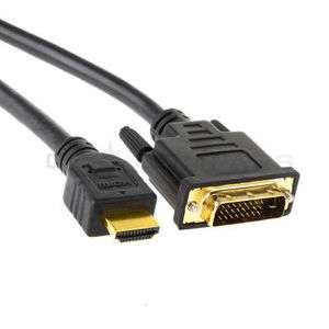 30FT GOLD HDMI M to DVI CABLE FOR PC LCD TV HDTV DVD  