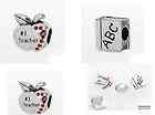   Sterling Charm Bead Teacher Set 4 Pandora European Bracelet + Gift Box