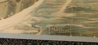 Spanish American War 1898 Original Poster Bombardment of Mantanzas 