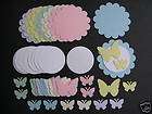 48pc SCALLOP CIRCLE & BUTTERFLY CARDSTOCK TAG SET using Stampin Up 