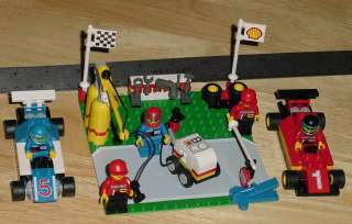 LEGO 2554 SHELL FORMULA 1/INDY RACE CARS WITH PIT AND CREW  