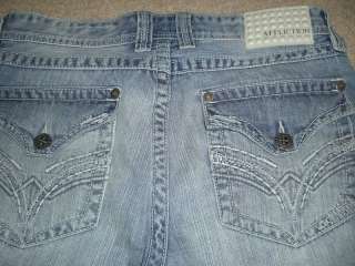 Affliction Mens Cooper VTG relaxed boot jeans x long 33  