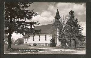 LeRoy Minnesota MN c1940s RPPC Lutheran Church Dirt St  
