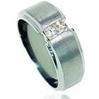 SI 1/4CT Princess Cut Mens Diamond Wedding Ring 14K Black Gold Bridal 