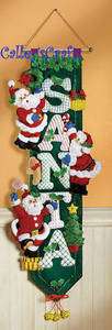   ~ Felt Christmas Wall Hanging Kit #85454, S A N T A 13 x 35  