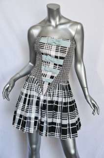 GIANNI VERSACE COUTURE Strapless Pleated TUXEDO DRESS+Taffeta Skirt 