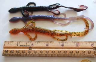   Bag of 25 6 Lures Plastic Fish Mixed Colors Lizard Soft Bait  