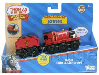 USA BATTERY TALKING LIGHT JAMES Thomas Wooden train NEW 796714980829 