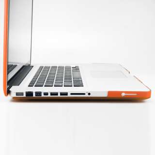 15 Orange Frosted see through Macbook Pro Case with TPU Keyboard 