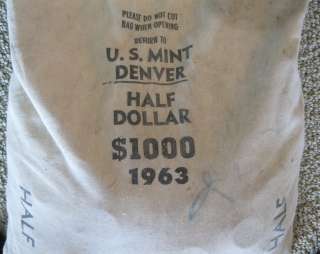   Franklin Half Dollar original unsearched full bag from the Denver Mint