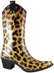 Ladies Smoky Mountain Leopard Print Rain Boots w Heel  