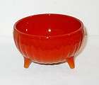 NORTHWOOD CHINESE CORAL RAINBOW LINE OPAQUE SLAG GLASS RIBBED BOWL 