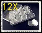   1set) Transparent Storage Case Box Clear Beads Display 16x16mm #H 4F
